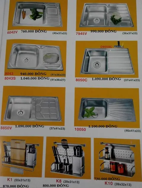 Chậu rửa chén inox giá rẻ