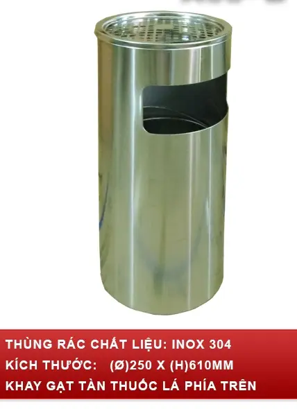 Thùng rác có gạt tàn